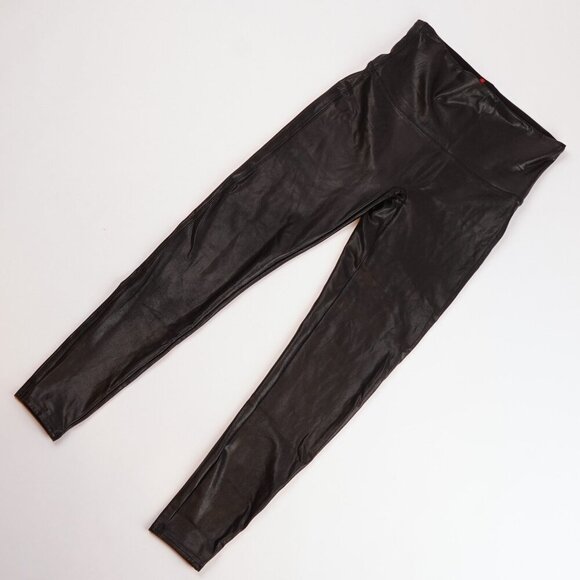 Spanx Black Faux Leather Leggings - Size XL - EUC - Picture 2 of 7